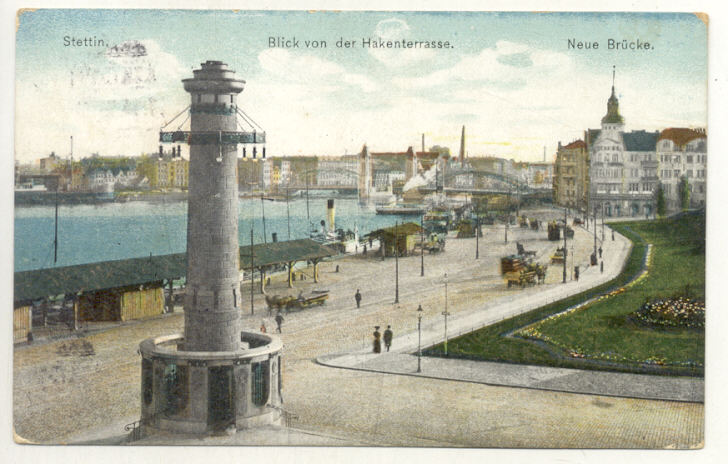 Der Stettiner Hafen auf einer Postkarte von 1914 Der Stettiner Hafen auf einer Postkarte von 1914