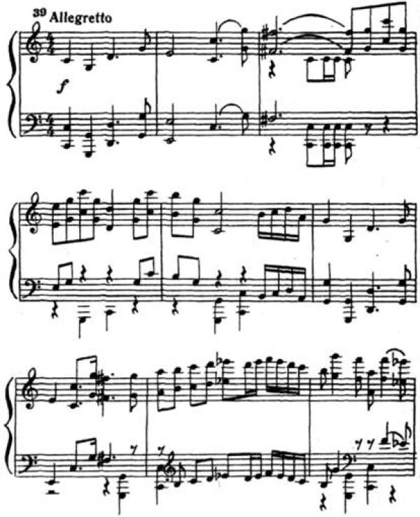Notenblatt der »Siebten Symphonie« von Dmitri Schostakowitsch