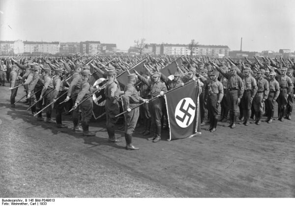 Berlin, Tempelhofer Feld, SA-Fahnenweihe, 1933