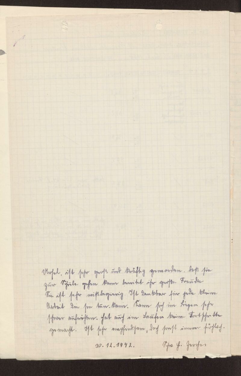 Jahresbericht aus der Epileptikeranstalt Kleinwachau vom 30. Dezember 1942