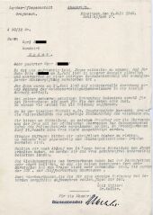 Ein sogenannter Trostbrief aus der Tötungsanstalt Grafeneck vom 3. Juli 1940