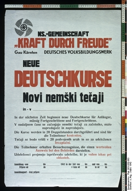 Zweisprachige Plakatwerbung für Deutschkurse Zweisprachige Plakatwerbung für Deutschkurse