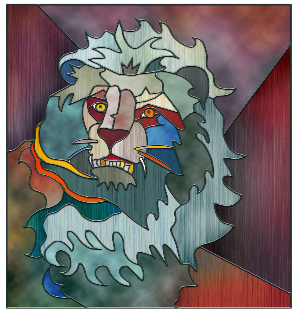 Löwe in Glasoptik, Symbolbild 3