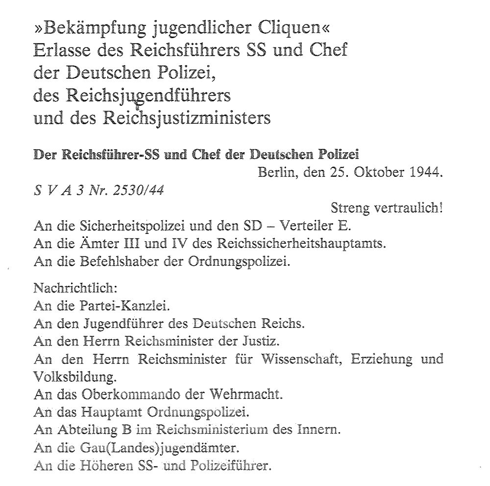 Runderlass des Reichsführers-SS und Chefs der deutschen Polizei, Heinrich Himmler, vom 25. Oktober 1944