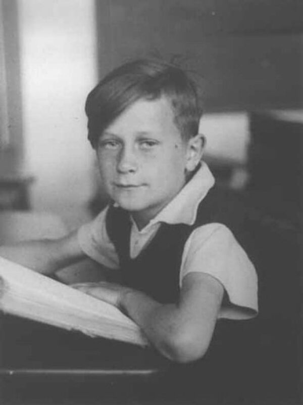 Fritz in der Baadenberger Schule, 1939
