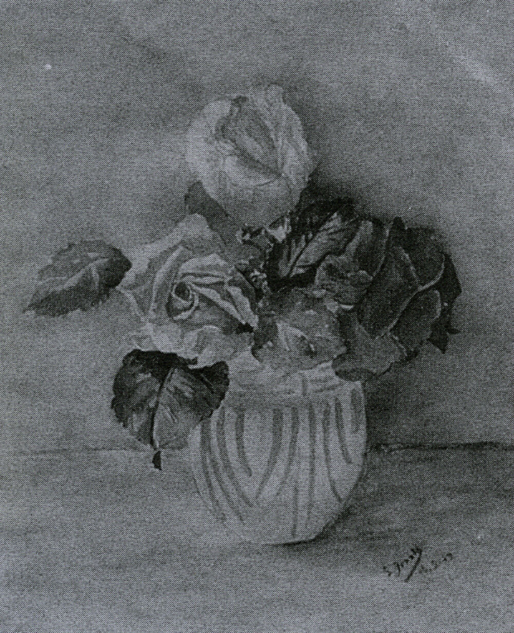 »Die unvollendeten Rosen«, Zeichnung von Simone